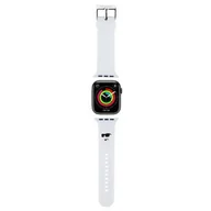 Akcesoria do smartwatchy - Pasek KARL LAGERFELD do Apple Watch 42/44/45/49mm 3D Rubber Choupette Heads Biały KLAWLSLCNH - miniaturka - grafika 1