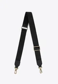 Akcesoria do torebek - Pasek do torebki z logo producenta czarno - złoty - miniaturka - grafika 1