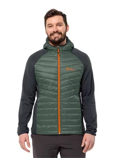 Jack Wolfskin Kurtka hybrydowa w kolorze zielono-antracytowym - Kurtki i kamizelki sportowe męskie - miniaturka - grafika 1