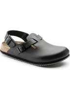 Sandały damskie - Birkenstock Skórzane półsandały "Tokio" w kolorze czarnym - miniaturka - grafika 1