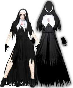Strój Kostium Zakonnicy Przebranie Siostra Zakonna Na Halloween Xxs / S 158 / 164 - Stroje karnawałowe - miniaturka - grafika 1
