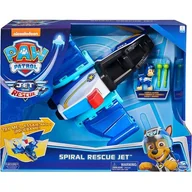 Figurki dla dzieci - Psi Patrol Chase wielki odrzutowiec deluxe ze światłem i dźwiękiem + figurka - miniaturka - grafika 1