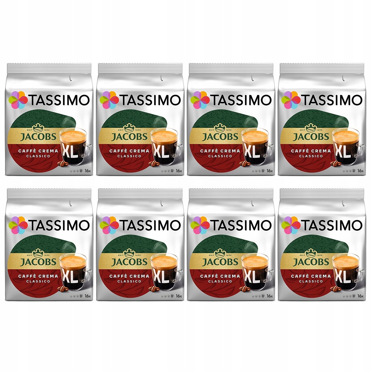 Kapsułki Tassimo Jacobs Caffe Crema Classico 8 opakowań [128 kawy]