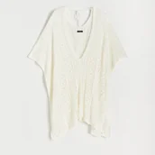 Czapki damskie - Reserved - Ażurowa narzutka - Kremowy - miniaturka - grafika 1