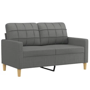 2-osobowa sofa z poduszkami, ciemnoszara, 120 cm, tkanina - Sofy i kanapy - miniaturka - grafika 5