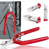 Akcesoria do paznokci - Cążki do skórek paznokci obcinaczki nożyczki kosmetyczne manicure gabinet SPA czerwone - miniaturka - grafika 1