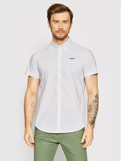 Koszule męskie - Pepe Jeans Koszula Pharrell PM307444 Biały Regular Fit - grafika 1