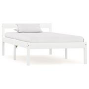 Łóżka - vidaXL Rama łóżka, biała, lite drewno sosnowe, 100 x 200 cm - miniaturka - grafika 1