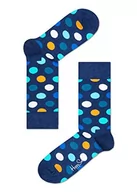 Skarpetki męskie - Happy Socks Big Dot, kolorowe i zabawne, Skarpety dla kobiet i mężczyzn, Niebieski-Pomarańczowy-Turkus (41-46) - miniaturka - grafika 1