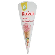 Lody i desery lodowe - Auchan - Lody rożek o smaku truskawkowym - miniaturka - grafika 1