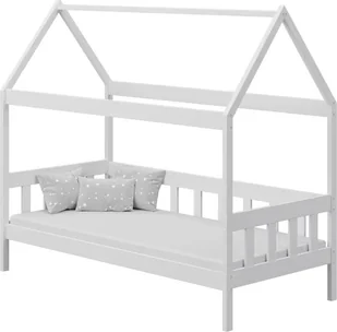 Elior Białe skandynawskie łóżko domek - Dada 3X 180x90 cm - Łóżka dla dzieci i młodzieży - miniaturka - grafika 1