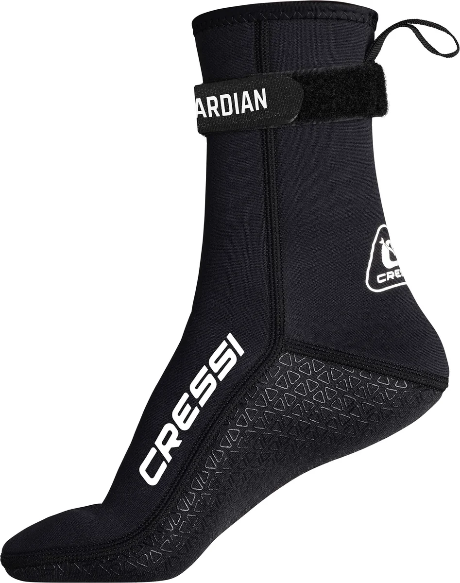 CRESSI Guardian Mid High neoprenowe skarpety 2 mm M - 2 mm neoprenowe średnie wysokie skarpety z paskiem na rzepy, idealne dla wszystkich entuzjastó..