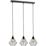 Lampy sufitowe - KET Industrialna LAMPA wisząca metalowa OPRAWA loftowy ZWIS druciany czarny KET452 - miniaturka - grafika 1