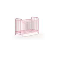 Łóżeczka i kojce - Różowe metalowe łóżeczko 60x120 cm BRONXX – Vipack - miniaturka - grafika 1