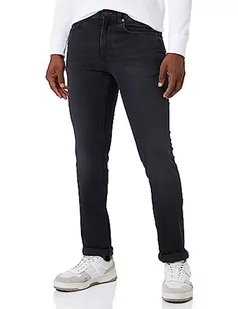 Tommy Hilfiger Męskie spodnie jeansowe Slim Bleecker Pstr Blair czarne, Blair Czarny, 40W / 34L - Spodenki męskie - miniaturka - grafika 1