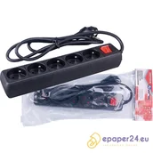 Listwy zasilające - Listwa zasilająca Office Products 1.5m/5g czarna - miniaturka - grafika 1