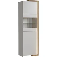 Witryny - Witryna z Oświetleniem V02 Dasar Furnival Kaszmir, Dąb Naturalny - miniaturka - grafika 1