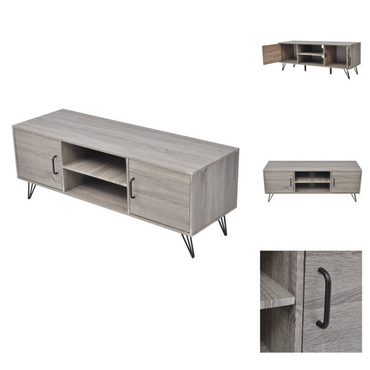 vidaXL Szara szafka pod TV 120x40x45 cm Szara - Meble TV