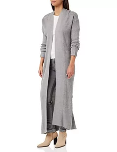 ONLY Damska kurtka z dzianiny, długa, Medium Grey Melange, XS - Kurtki damskie - miniaturka - grafika 1