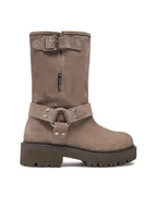 Botki damskie - Tommy Jeans Botki Tjw Urban Biker Boot Suede EN0EN02729 Szary - miniaturka - grafika 1