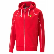 Bluzy męskie - Bluza PUMA FERRARI RACE HOODED SWEAT JACKET na suwak z kapturem XXL - miniaturka - grafika 1