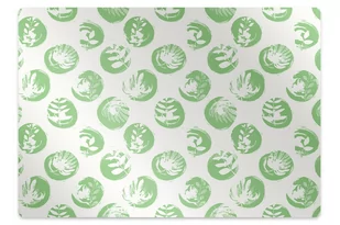 Mata na podłogę pod krzesło Rośliny w kropkach 140x100 cm - Podnóżki, podpórki, podkładki - miniaturka - grafika 1