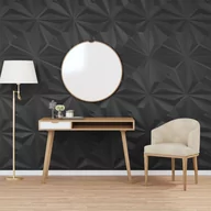 Dekoracje domu - vidaXL Panele ścienne, 24 szt., czarne, 50x50 cm, EPS, 6 m², gwiazda - miniaturka - grafika 1