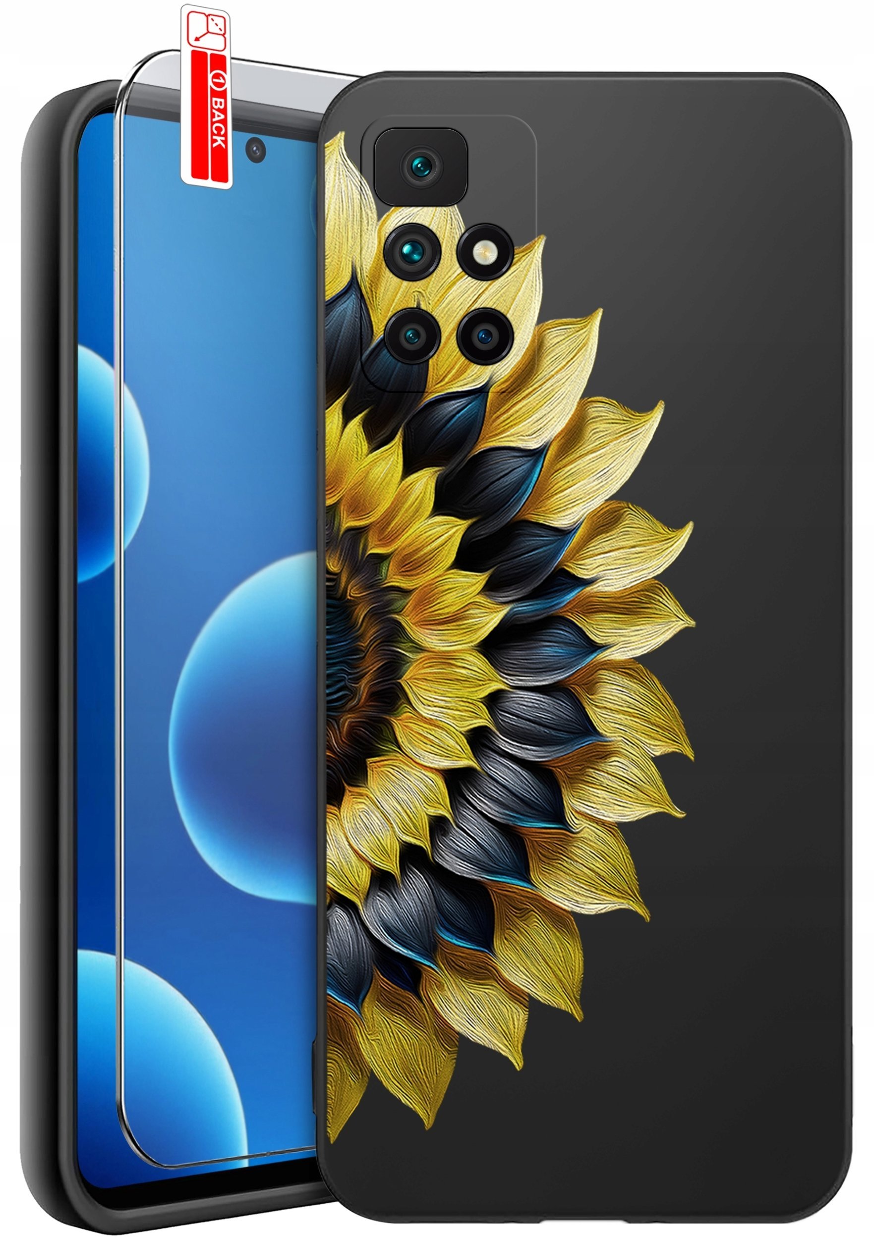 krainaGSM Etui Do Xiaomi Redmi 10 Wzory Silikonowe Matt Case + Szkło 9H