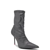 Botki damskie - Pinko Botki WAGNER TRONCHETTO TESSUTO GIOI | z dodatkiem skóry - miniaturka - grafika 1