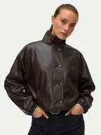 Kurtki damskie - Vero Moda Kurtka z imitacji skóry Polly 10344161 Brązowy Relaxed Fit - miniaturka - grafika 1