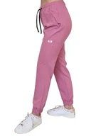 Spodnie damskie - Joggery medyczne brudny róż casual premium roz. XL - miniaturka - grafika 1