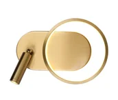 Lampy ścienne - Elyptica - nowoczesna lampa kinkiet LED złoty 18 cm - miniaturka - grafika 1