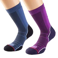 Skarpetki damskie - 1000 Mile 1000 Mile damskie podwójne opakowanie Trek Walking skarpety Navy/Purple Ladies Medium (UK 6-8.5) 2270 - miniaturka - grafika 1
