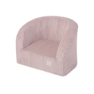 Krzesła obrotowe dla dzieci - MISIOO Fotel jasny róż sztruks premium - miniaturka - grafika 1