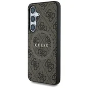 Etui i futerały do telefonów - Etui GUESS Leather 4G Colored Ring Classic Logo MagSafe do Samsung Galaxy S25+ Brązowy - miniaturka - grafika 1