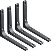 Zawiasy, okucia i inne akcesoria - Uchwyt ścienny do półki, 4 metalowe wsporniki, 150 mm x 125 mm, wytrzymały uchwyt, odpowiedni do dekoracji ścian w kuchniach przemysłowych i innych p - miniaturka - grafika 1