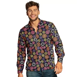 Koszule męskie - Boland - Flower Power Shirt, dla mężczyzn, koszula, top, dla dorosłych, w kwiaty, hawajska, hippie, lata 70-te, impreza tematyczna, karnawał, bal przebierańców, przebranie, kostium, fantazyjny strój - grafika 1