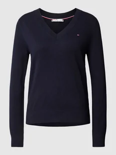 Sweter o normalnym kroju w jednolitym kolorze - Swetry damskie - miniaturka - grafika 1
