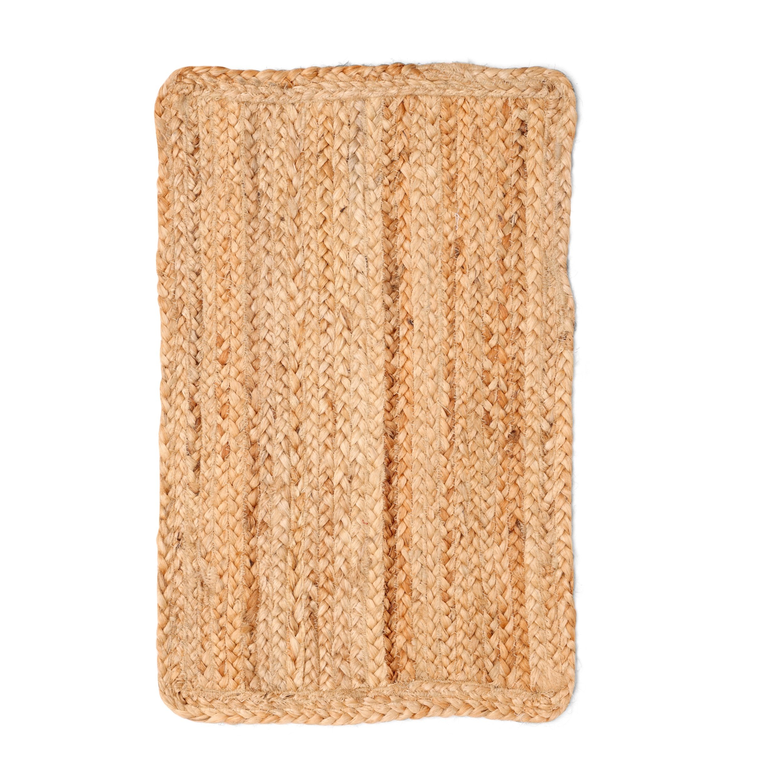 Dywan jutowy MY-RUG, Nitin, 60x40, wykonany w 100% z juty, ręcznie tkany, naturalny materiał, styl boho, dwustronny, prostokątny