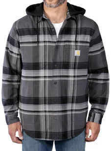 Koszula Carhartt Flannel Sherpa-Lined Shirt Jac - black - Odzież trekkingowa damska - miniaturka - grafika 1