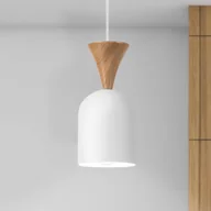 Lampy sufitowe - Lampa wisząca Nolan Lamkur, możliwość ściemniania, biały / opal, salon / jadalnia, metal, skandynawski - miniaturka - grafika 1
