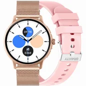 Smartwatch - Gravity GT12-3 Różowy, Złoty - miniaturka - grafika 1