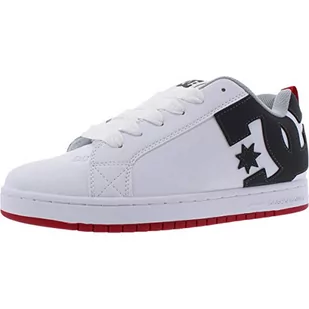 DC Court Graffik Casual Low Top męskie buty typu sneaker, Biały/szary/czerwony, 12 Medium US - Koszulki męskie - miniaturka - grafika 1