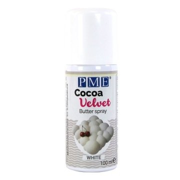 Zamsz w sprayu Velvet Spray jadalna dekoracja na Tort Biały 100 ml Pme
