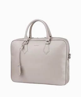 PUCCINI Beżowa damska torba na laptopa z odpinanym paskiem - Torby na laptopy - miniaturka - grafika 1