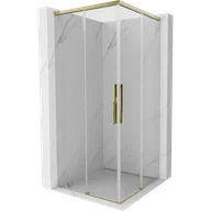 Kabiny prysznicowe - Mexen Rox Duo kabina prysznicowa rozsuwana 95 x 95 cm, transparent, złota - 8C2D-095-095-50-00 - miniaturka - grafika 1