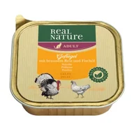 Mokra karma dla kotów - REAL NATURE Adult 16 x 100 g Drób z brązowym ryżem i olejem z ryb, w galarecie - miniaturka - grafika 1
