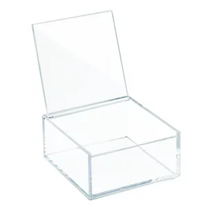 InterDesign Interdesign Clarity 39550EU pudełko do przechowywania z przykrywką, wysokość 5 cm, przezroczyste, mały 39550 - Pudła i pojemniki do przechowywania - miniaturka - grafika 2