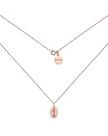 Łańcuszki - Łańcuszek z medalikiem w różowym złoceniu - miniaturka - grafika 1