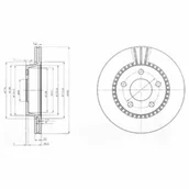 Tarcze hamulcowe - Delphi Tarcza hamulcowa BG2519 - miniaturka - grafika 1